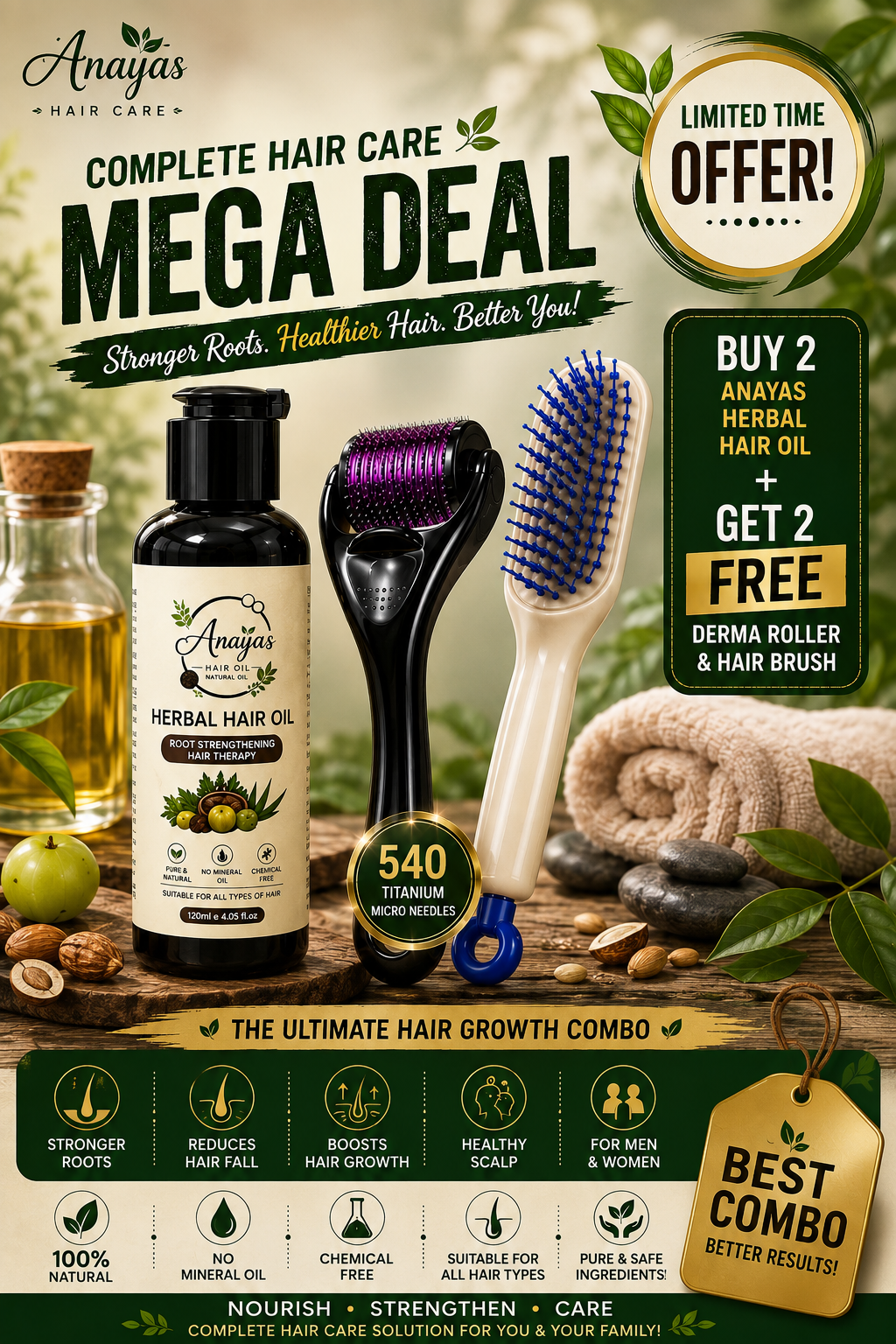 Anaya's Herbal Hair Care Mega Deal – Buy 2 Get 2 Free