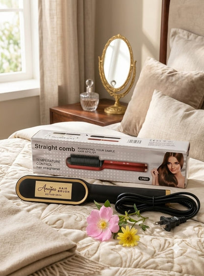 Anaya's Hair Straightening Brush – Fast & Easy Hair Styling Comb
