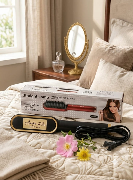 Anaya's Hair Straightening Brush – Fast & Easy Hair Styling Comb